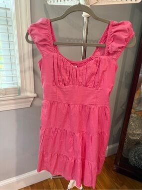 Hollister Hot Pink Smocked Sundress